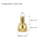 sourcing map Knurled Screws M4 x 8 mm Brass Shoulder