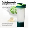 Shaker Mezclador Awvuq 700ml Verde Con Filtro Proteína Gimnasio Libre