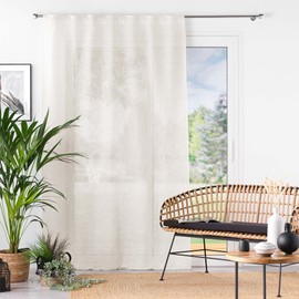 Douceur d'Intérieur Haltona Natural Linen Effect Concealed Tab Top Curtains 140 x 240 cm