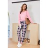 Ekouaer Pajamas Sets for Women's Long Sleeve with Plaid Pants