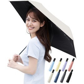 MONOTELIER Parasol, UV Protection, 100% Light Blocking, Folding Umbrella, Women's, Supervised by Active Doctor, old lace, Small