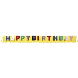 Birthday Party Fringe Banner - 9.5 Ft, Multicolor, 1 Pc