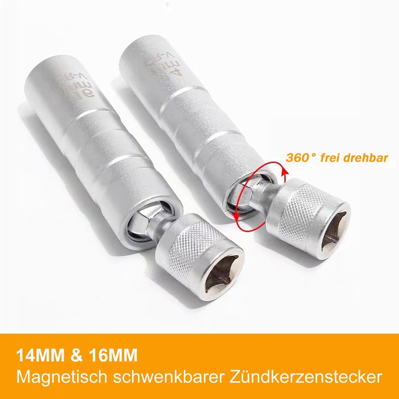 Thin Wall Spark Plug Socket, 2PCS Magnetic Spark Plug Socket,