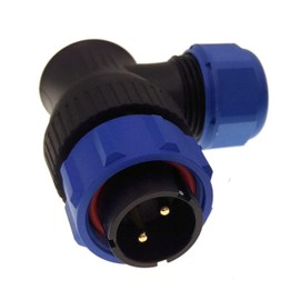 AC200MAX AC300 EP500 RV 2 Pin Aviation Circular Connector Right Angle 12V 30A Power Plug for BLUETTI DC Output Waterproof IP68 Cable Plug Male Contact