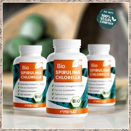 Organic Spirulina & Chlorella Pellets 600x - Optimal High Dose - 3000 mg Spirulina & 3000 mg Chlorella from Controlled Organic Cultivation - No Additives - Laboratory Tested with Certificate - 100%