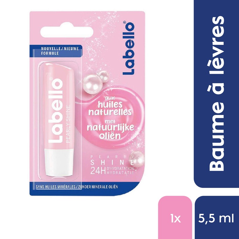 NIVEA Labello Pearly Shine Lip Balm Enriched with Natural Oils
