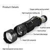 MODOAO LED Flashlight, Zoomable Waterproof Torches with Clip, 3 Light
