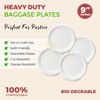 CHEF ROYALE 9 inch/23cm Disposable Bagasse Sugarcane Plates, Pack of