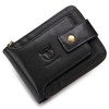 Leather Bifold Zipper Wallet for Men Travel Purse Pouch Gift