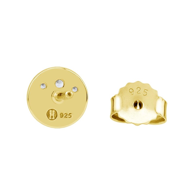 Silvershake Petite Created Blue Lapis Lazuli Inlay and White Cubic