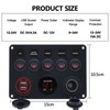 5 Gang Marine Toggle Switches Waterproof Rocker Switch Panel for