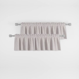 UPOPO Cenefas beige de 2 paneles de cortinas de lino texturizado para sala de estar, 18 pulgadas de largo, para cocina, cortinas, cortinas, cortinas, cortinas, cortinas, cortinas, cortinas, cortinas, cortinas, cortinas, cortinas, cortinas, cortinas,