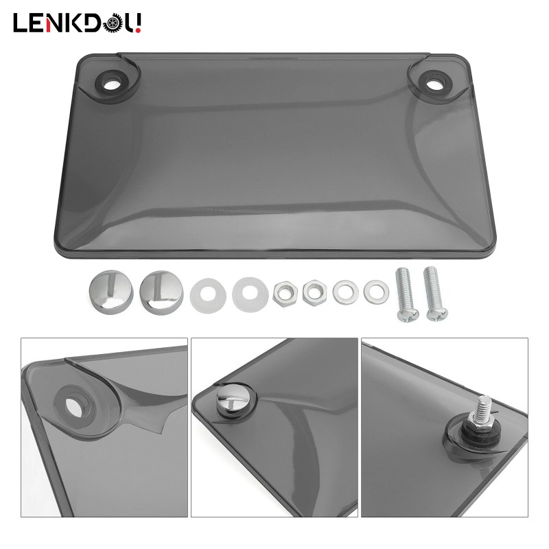 lenkdou Motorcycle License Plate Cover Protector For All Motorbike 4x7