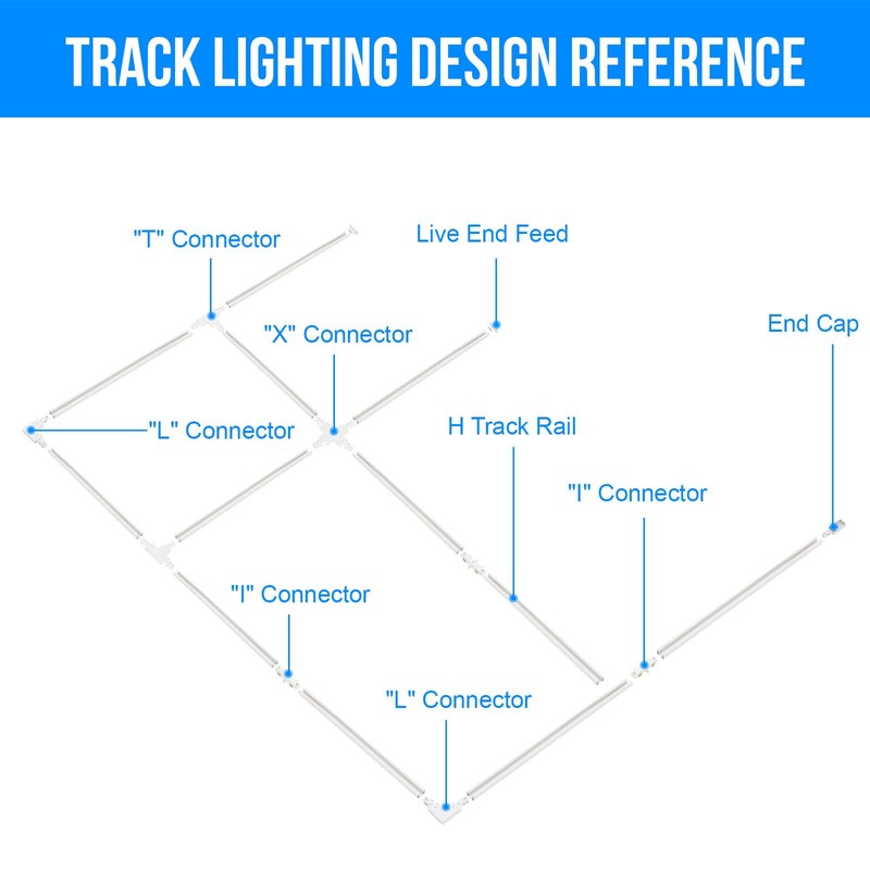 H Track Lighting Rails Kit H Type Track Rails Compatible