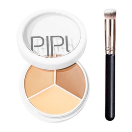 UZYXC Full Cover Concealer Palette, 3 in 1 Concealer Creme, 3 Farben Concealer Contour mit Brush, Wasserdicht Langanhaltend, Highlight Contours, Concealer Augenringe,Abdeckstift Gesicht