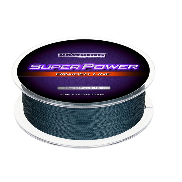 KastKing Superpower Braided Fishing Line,Low-Vis Gray,10 LB,327 Yds