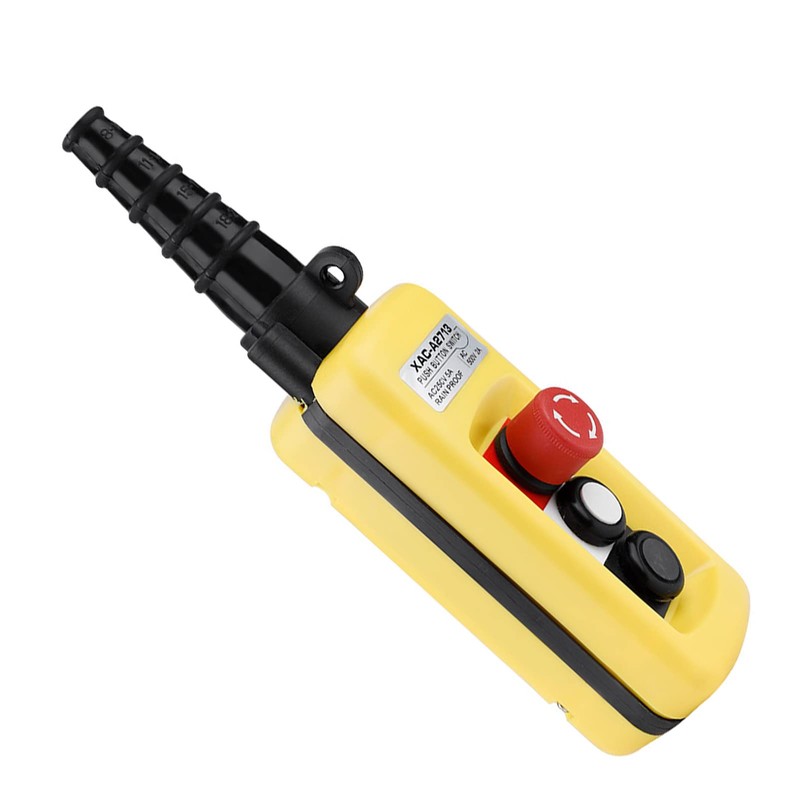 Normally Open Push Button Switch Crane Chain Hoist Lifting Pendant