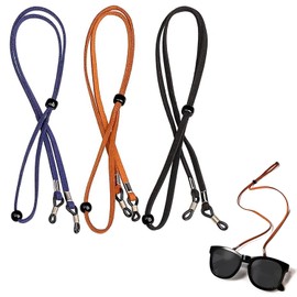 hzfengsheng 3Pcs Glasses Strap Suede Eyeglass Chain Lanyard Universal Adjustable Spectacle Neck Cord Sunglasses String Holder for Women and Men