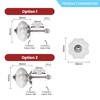 ETHNICITI Pumpkin White Crackle 40mm Ceramic Door Knobs Vintage Shabby