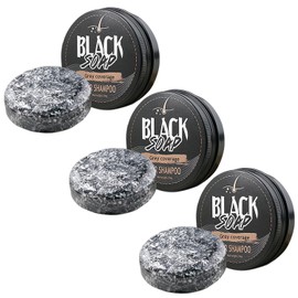 Barra De Champú Para Cabello Gris, 3 Unidades, 55 G, Jabón Negro Para Cabello Gris, Ingredientes Naturales, Barra De Champú Para El Cabello Para Mujeres Y Hombres, Refresca El Cuero Cabelludo