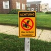 Achtung! Hier ist kein Hundeklo Sign, 20 x 30 cm,
