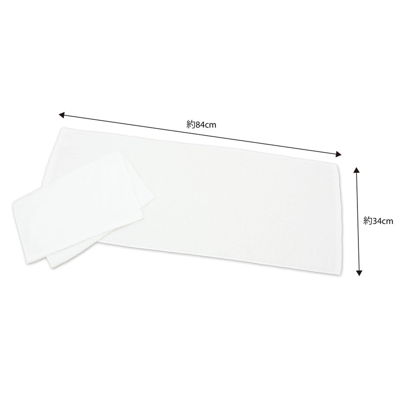 White Towels, Face Towels, 230 Momme, Set of 10, Japanese
