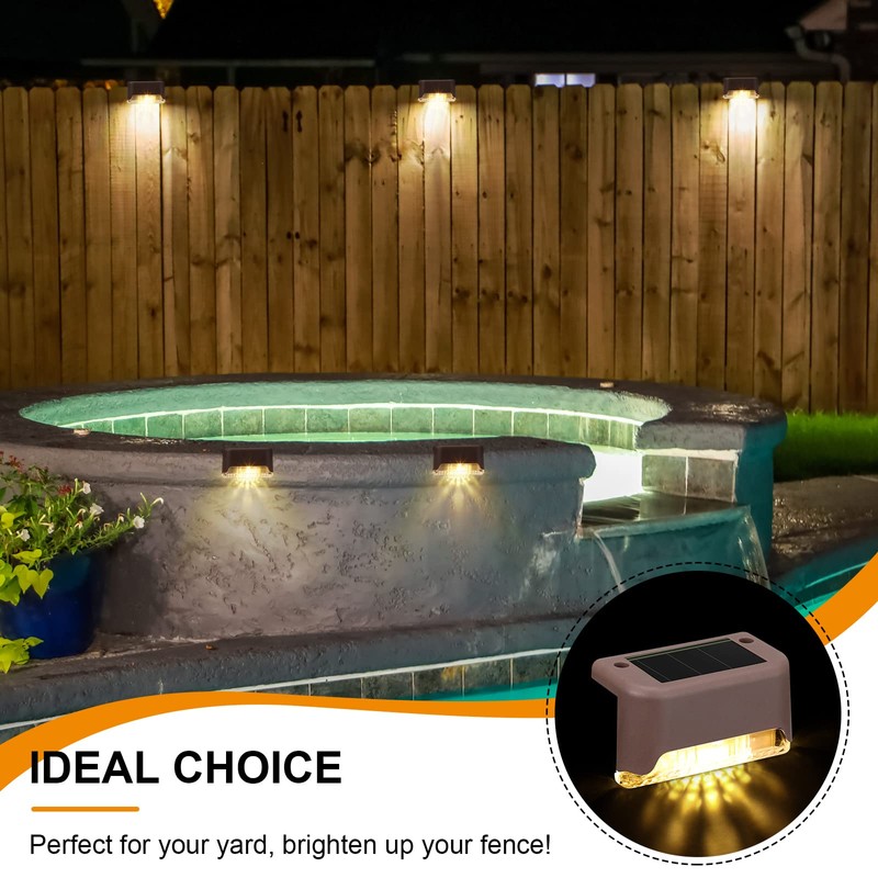 Geelin 32 Pcs Solar Deck Lights Outdoor, Waterproof LED Solar