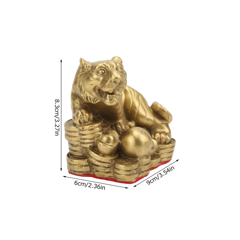 Brass Tiger Statue Sturdy Durable Brass Attract Wealth Fortune Easy