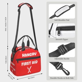 bassyil Hangry Insulated Lunch Bag Reusable Lunch Box With Adjustable Shoulder Strap Cooler Tote Bag For Men Women