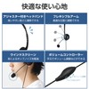 Elecom HS-HP14MUBK Wired Headset USB with Mic Overhead Single Ear