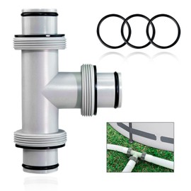 Pool Hose Connector, 1.5" T-Joint Pool Hose Adapter, Pool Hose Connector for Filter Pump, Tight Fitting Coupler for Above-ground Pool, Getting More Flow to Filter, 1.5"-1.5” T-Joint