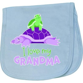 inktastic I Love My Grandma Cute Turtle Family Baby Burp Cloth Light Blue 42510