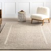 nuLOOM Emaline Geometric 2'6" x 8' Wool Runner Rug for