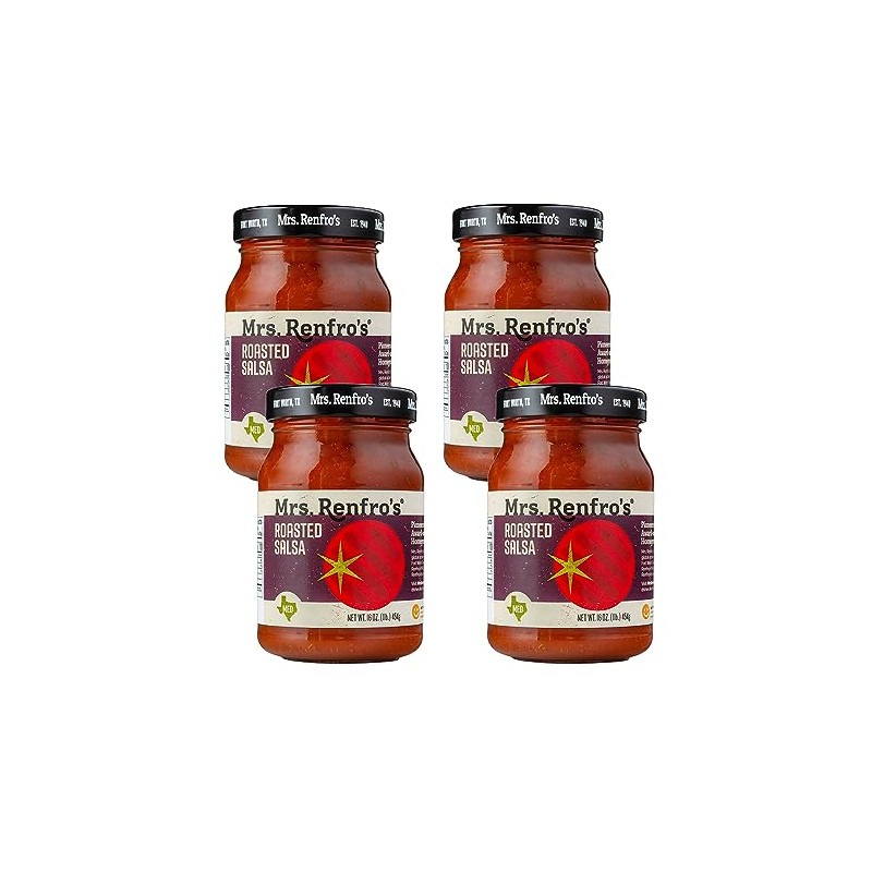Mrs. Renfro’s Roasted Salsa – Gluten Free (16-oz. jars, 4-pack)