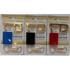 Limitless innovations Lot of 3 GoldKey Antimicrobial Copper Alloy Hand Tool and Stylus Avoid Germs