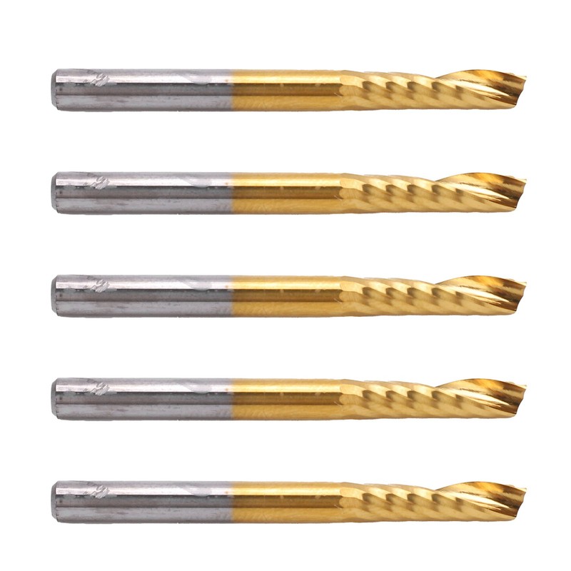 5pcs CNC Router Bits Spiral End Mill Milling Cutter Set