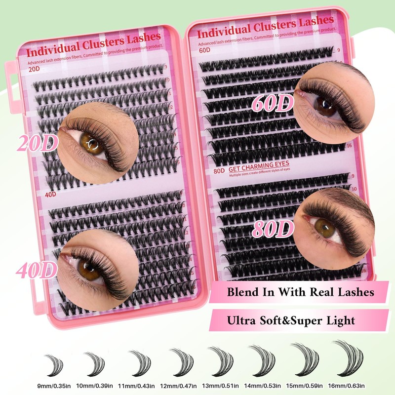 Lash Clusters Kit DIY Lash Extension Kit Cluster Lashes Mix