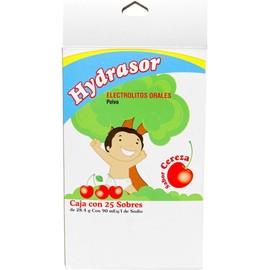 Electrolitos Orales en Polvo, Caja con 25 Sobres de 28.4 G, Sabor Cereza, 710 G, HYDRASOR, NUTRITIONAL_SUPPLEMENT, Cereza, Polvo, 1 Unidades, Novag