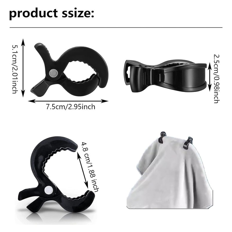 Mumoo Bear Stroller Clips Pegs to Hook Muslin Sun Shade