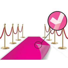 LEMONSODA Red Carpet Floor Runner Hollywood Party Decoration Fabric 100 GSM (Pink, 3x50 Feet)