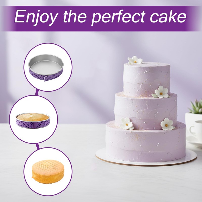 cobee 4 Pcs Bake Even Strips, Thick Cotton Super Absorbent