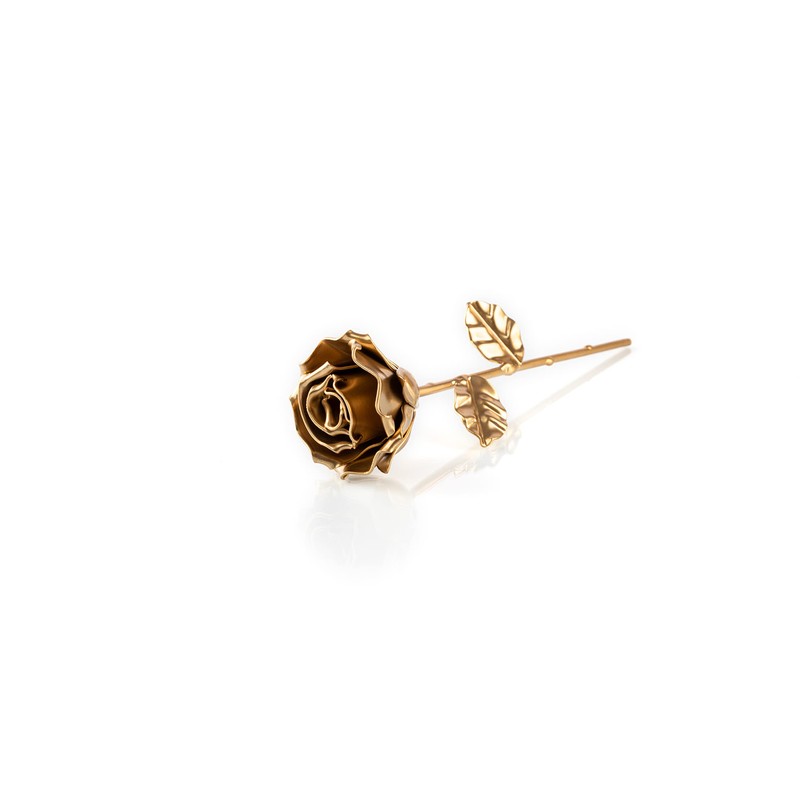 Eternal rose made of wrought iron - hand-forged (gold)