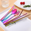 Travel Utensils,Reusable Silverware Set To Go Portable Cutlery Set with