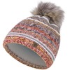 Compagno Winter Hat Women's Knitted Hat Women's Bobble Hat Multicoloured