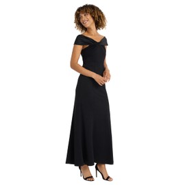 Maggy London Maxi Women-Wedding Guest, Long Formal, Evening Dresses, Black