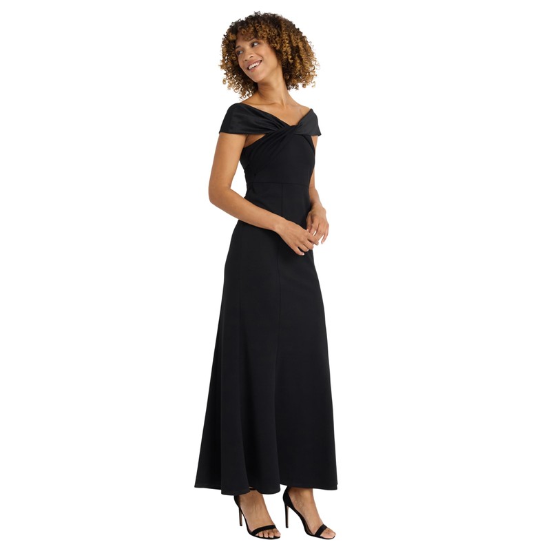 Maggy London Maxi Women-Wedding Guest, Long Formal, Evening Dresses, Black