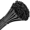 Fomuson 200pcs Zip Ties 8 Inch Black, Heavy Duty Zip
