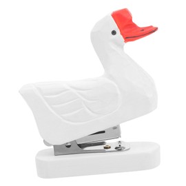 Operitacx Hand Tools Mini Goose Stapler Portable Stapler Office Pin Binder Wood Carved Duck Statue School Stationary Animal Gifts for Home Office School Office Decor Duck Stationary