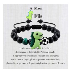 BOCHOI Bracelets for Kids, Bracelets for Boys, Football Bracelets, Sports Bracelets for Children, Braided and Adjustable Football Bracelets, Football Bracelets for Birthday Gifts