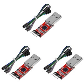 Wisyurt 3 Pcs CP2102 USB 2.0 to TTL 5-Pin Serial Adapter USB to TTL Serial Converter Module for UART 3.3V and 5V